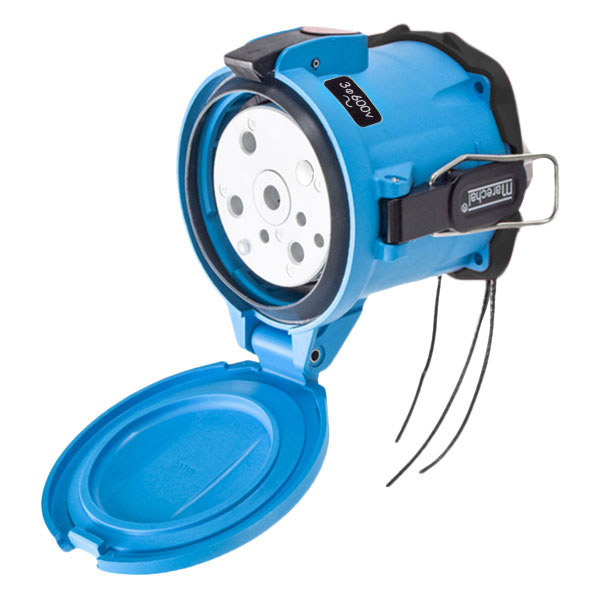 33-94143-263 - DS100 RECEPTACLE POLY BLUE SIZE 5 TYPE 4X 3P+G 100A 600 VAC 60 Hz +3 AUX